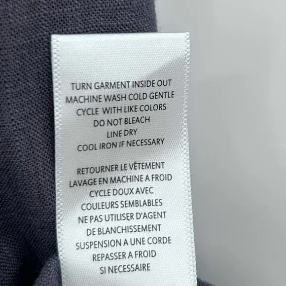 Splendid Linen Blend Button Front Shift Dress Blue Sleeveless M Lightweight - Picture 8 of 12